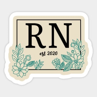 regisered nurse 2020 RN est 2020,nurse graduation gift for nurse Sticker